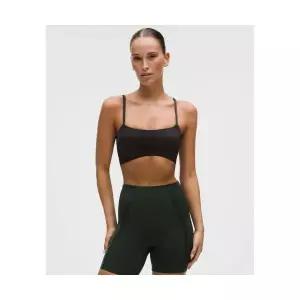 LULULEMON 새틴 스파게티 스트랩 요가 브라 *라이트 서포트, A B컵