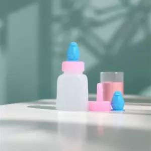 실리콘 약병 물약병 물약통 아기약병 클린 투약병 + 휴대용투약세트케이스 + 스티커 96개 20cc 펭귄뚜껑