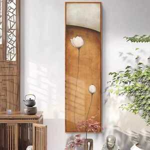 세로 긴 동양화 현관 거실 꽃 벽걸이 유화 1400 1200