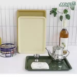 코지템 디베르 누보 사각 쟁반 L 가벼운 쟁반 브런치 트레이 가정용 캠핑용