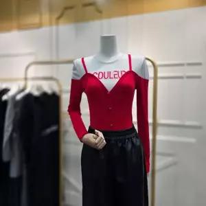 [에고이스트]컬러 배색 레이어드형 슬림 풀오버 EQ4KL262RE_CA