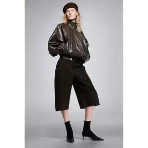 [ZARA] 자라 ZW 컬렉션 롱 버뮤다 팬츠 바지 - 브라운 2998948