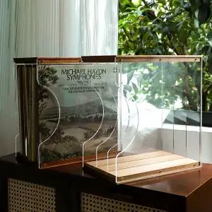 레코드 수납장 LP판 정리 진열장 엘피 A 우드