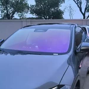 HOHOFILM 70 VLT 카멜레온 퍼플 윈도우 틴트 필름 자동차 앞유리 유리 99 자외선 및 열 차단 (60 x40 )