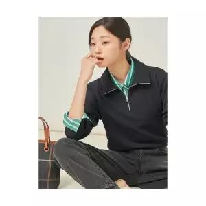 [국내매장정품] 빈폴 BEANPOLE LADIES 텍스쳐 하프 집업 티셔츠 네이비 (BF5841C41R) BF5841C41R 176000