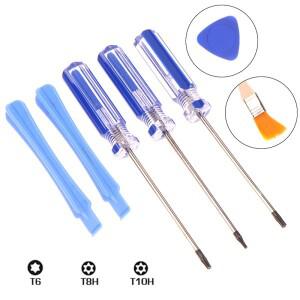 7피스 Xbox One 360 PS3 PS4 PS5 시리즈 스크류 드라이버 Torx T6 T8 T10 스크루 호환 Terproof 구멍 수