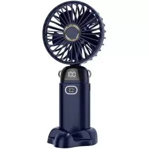 에코너 휴대용 선풍기 5단 속도 USB 충전식 미니 LED 디스플레이 및 접이식 디자인 가정 사무실 침실