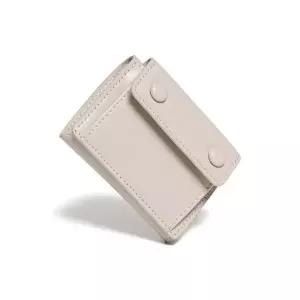 매장정품 LEMASQUE 도트 포켓 3단 반지갑 동전 지폐 카드지갑 웜그레이