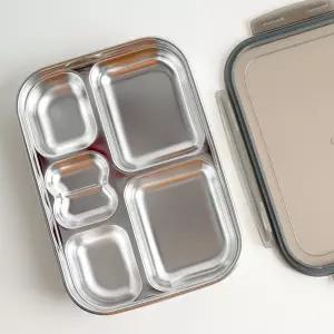 올품락 국산 포스코STS304 직사각 5구 스텐식판