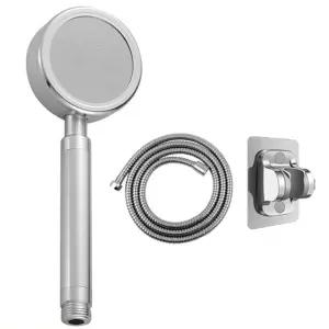 직사 스텐레스 샤워기 헤드 실버 세트교체 욕실 필터 알루미늄 수압상승 고압 절수 녹물제거