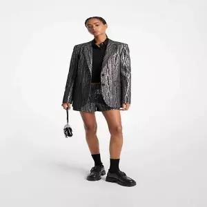 [정가 890000원] 마이클코어스 메탈릭 무아레 자켓 MF4100CF1241