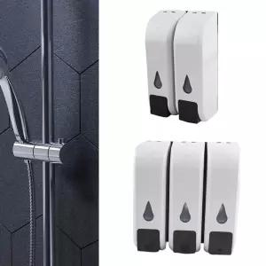 호텔 샴푸 디스펜서 욕실용품 물비누통 2구 3구 샴프 공병 정리함 비누 소품 화장실 세제 핸드워시 용기 욕