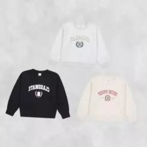 탑텐 키즈 더블니트 레터링 맨투맨(맨투맨)MKE1TR2201 273899 FELE1220085409-E2B