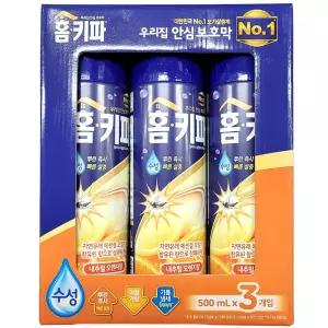 뿌린 즉시 빠른 살충 모기 에어졸 500ml 3입 오렌지향해충잡이 로졸 제거 스프레이약 스프레이 뿌리는벌레