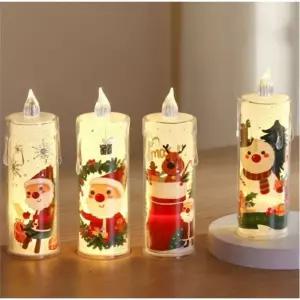크리스마스 LED 캔들세트 1+1들 들모양조명 산타 무드등 장식