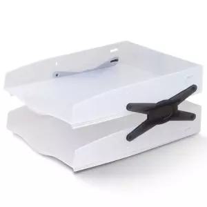 서류정리함 슈퍼 네오트레이 2단 스모그 오픈형 문서 보관받침대 보관대 서류함 책상수납함 다용도 화일