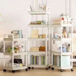 이동식 트롤리 카트함 선반 바스켓 틈새 정리함 수납장 수납함 이동형 침대 주방