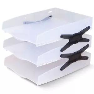 시스맥스 슈퍼 네오트레이 3단 문서 서류 정리 보관받침대 보관대 서류함 함3단 3단함 책상수납함 정리함