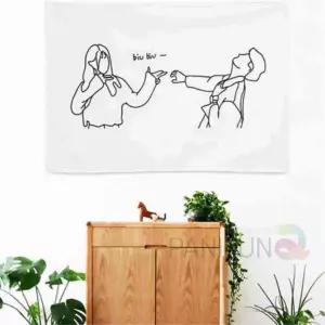 패브릭포스터 사랑의총알 M 가리개벽터 그림 대형 감성 카페장식 매장인테리어소품 인소품 피스트리 아트