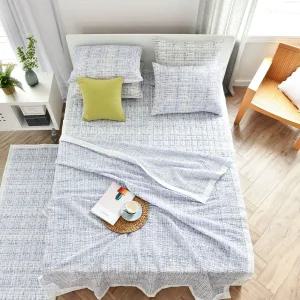 더크린 엘리스 시어서커 홑이불 Q블루 단품단 세트 여름침구 호텔