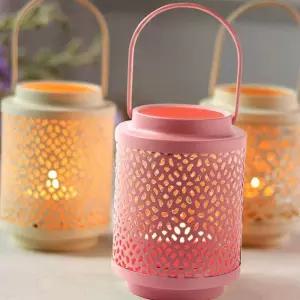 핑크 캔들 홀더 양초 촛대받침 티라이트 들대 향받침