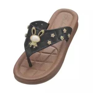 발편한 조리 여름 슬리퍼 실내화 빈티디 여성 쪼리 토끼 포인트 세비지 2253073 유세븐 J