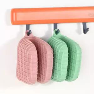 실리콘 미끄럼방지 냄비 뚜껑 손잡이 오븐 장갑 2P