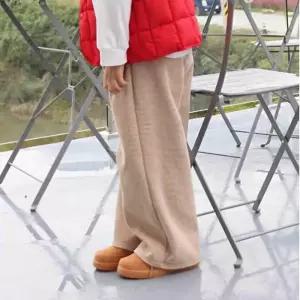 주니어 기모 이지 웨어 와이드 밴딩 통 바지 팬츠