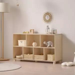 CP145 다용도 일곱칸 오픈 책장 (원목발)