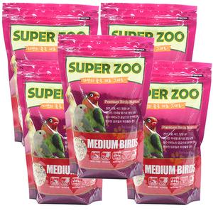 슈퍼주 프리미엄 앵무새모이 700g x5개 먹이 왕관 모란 퀘이커 코뉴어 새사료