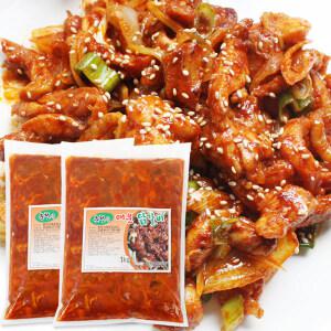 춘천 매운닭갈비 1kg 2개-매콤닭갈비 닭다리살 양념닭볶음탕