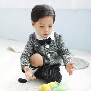 [베이비맥스] 에드윈 브이넥 돌 백일 아기정장 세트 1315