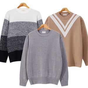 [후앙스]가을신상 라운드넥니트/브이넥/꽈베기/와플/스웨터