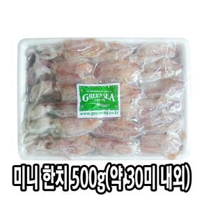 다인 냉동 미니 한치 500g (약 30미 내외) 한치숙회 물회 손질 베이비 통한치