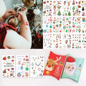더유진 KC 유아 아동 크리스마스 타투 스티커 (3종x10장) 선물 포장 어린이집 유치원 성탄절 단체 행사