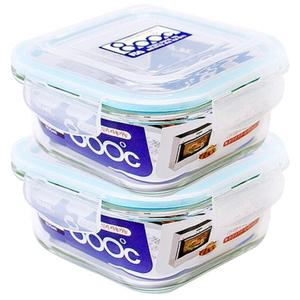 오븐락 유리 반찬통 글라스 밀폐 정사각3호 800ml