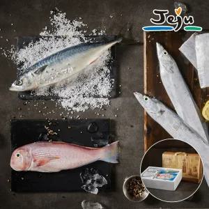 갤러리아 제주 프리미엄 수산 선물 세트(옥돔 특대3마리,갈치 특X2팩,고등어