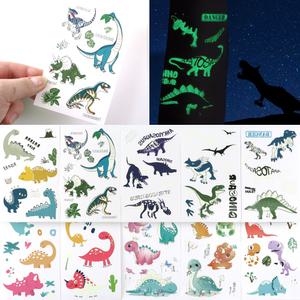 더유진 야광 공룡 타투 스티커 (10장세트) 헤나 문신 판박이 마스크 꾸미기 마꾸 집 콕 놀이 야외활동 행사