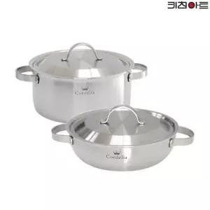 키친아트 코델리아 IH통5중 304스텐 냄비세트 2종D 양24+전24