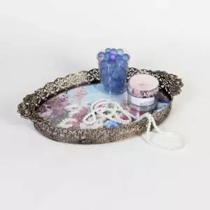 [텐바이텐]엔틱메탈 가든 타원 화장대정리 수납 트레이 미디움-4색상