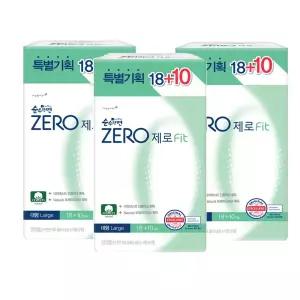 순수한면 제로 생리대 대형 28매x3팩 84매 