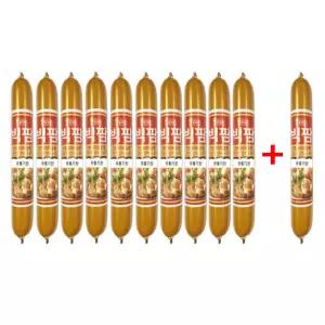 롯데 빅팜 90g(10개+1개) 군대 어린이 어른 간식소시지 맥주안주 음식 재료 주전부리