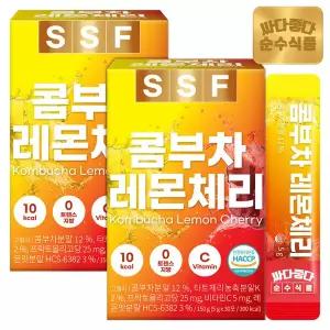 순수식품 콤부차 레몬 체리 2박스(60포) / 꼼부차 스코비 비타민C 프리바이오틱스