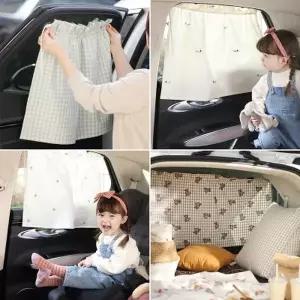 [텐바이텐]아기 차량 햇빛가리개 자수 유아 차박 자동차 커튼 차량용햇빛가리개
