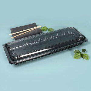 [해피팩][DL] KS-4015 일회용 장어구이 생선구이 포장 용기 블랙 300세트