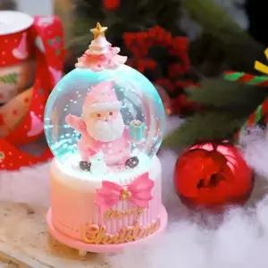 [텐바이텐]크리스마스 별트리 워터볼 (핑크 산타) 8cm