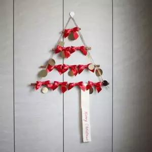[텐바이텐]리본 크리스마스 벽걸이 트리 DIY KIT / 행잉트리 만들기