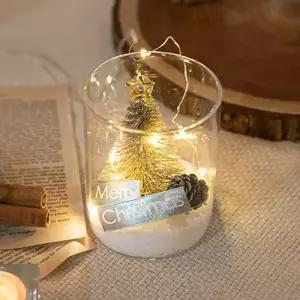 [텐바이텐]크리스마스 미니트리 화병 LED 작은별 글라스 set 10cm (DIY)