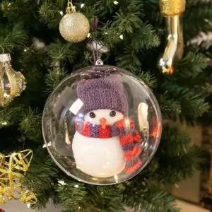 [텐바이텐]크리스마스 투명 볼 장식 인형 울랄라 눈사람 벌룬볼 15cm DIY