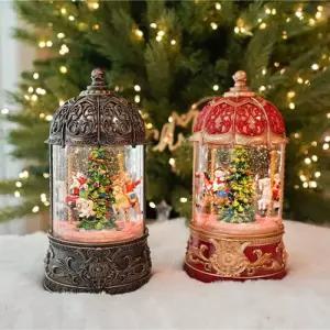 [텐바이텐]회전목마 스노우볼 2컬러 크리스마스 오르골 원통모양 산타 눈사람